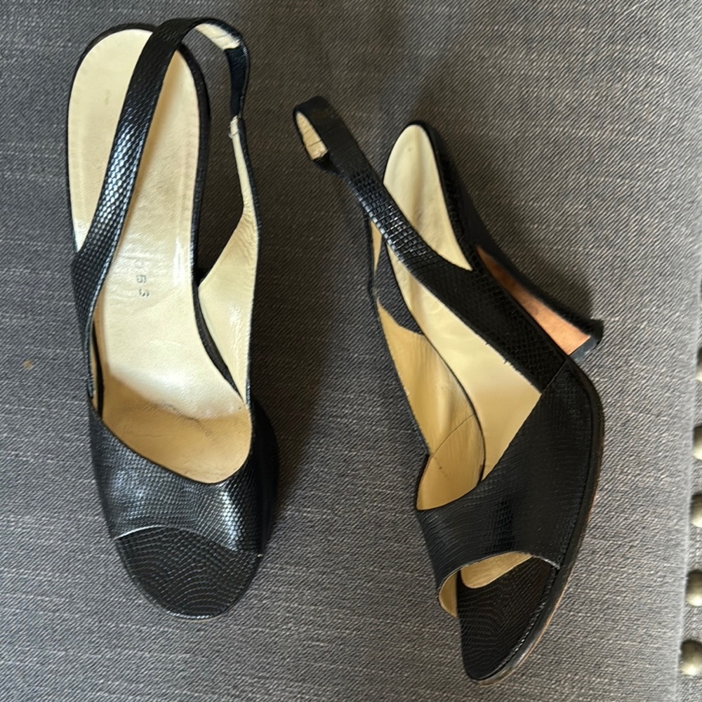 Marc Jacobs Vintage 1990’s Black Slingback Heels 38.5 - Picture 4 of 7